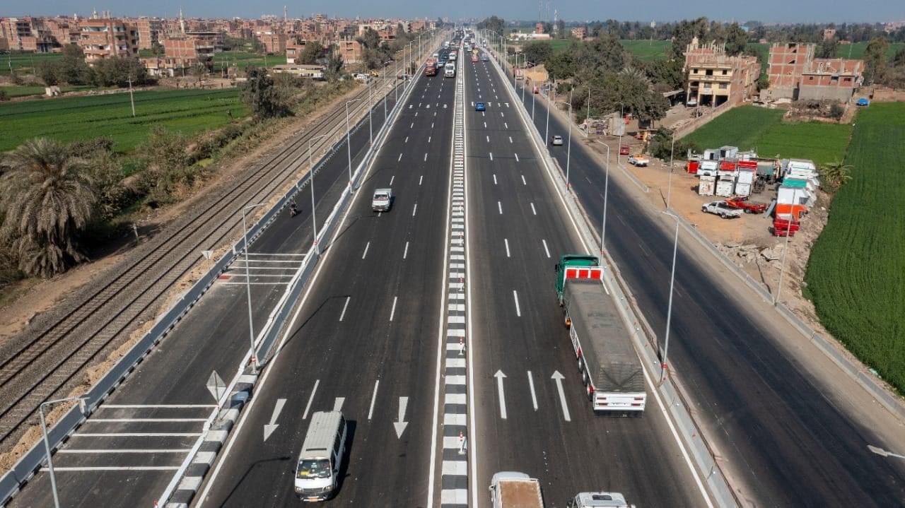 رسميا - بدء التشغيل التجريبي لكوبري عرب الرمل واجهور بطريق القاهرة /الإسكندرية الزراعي